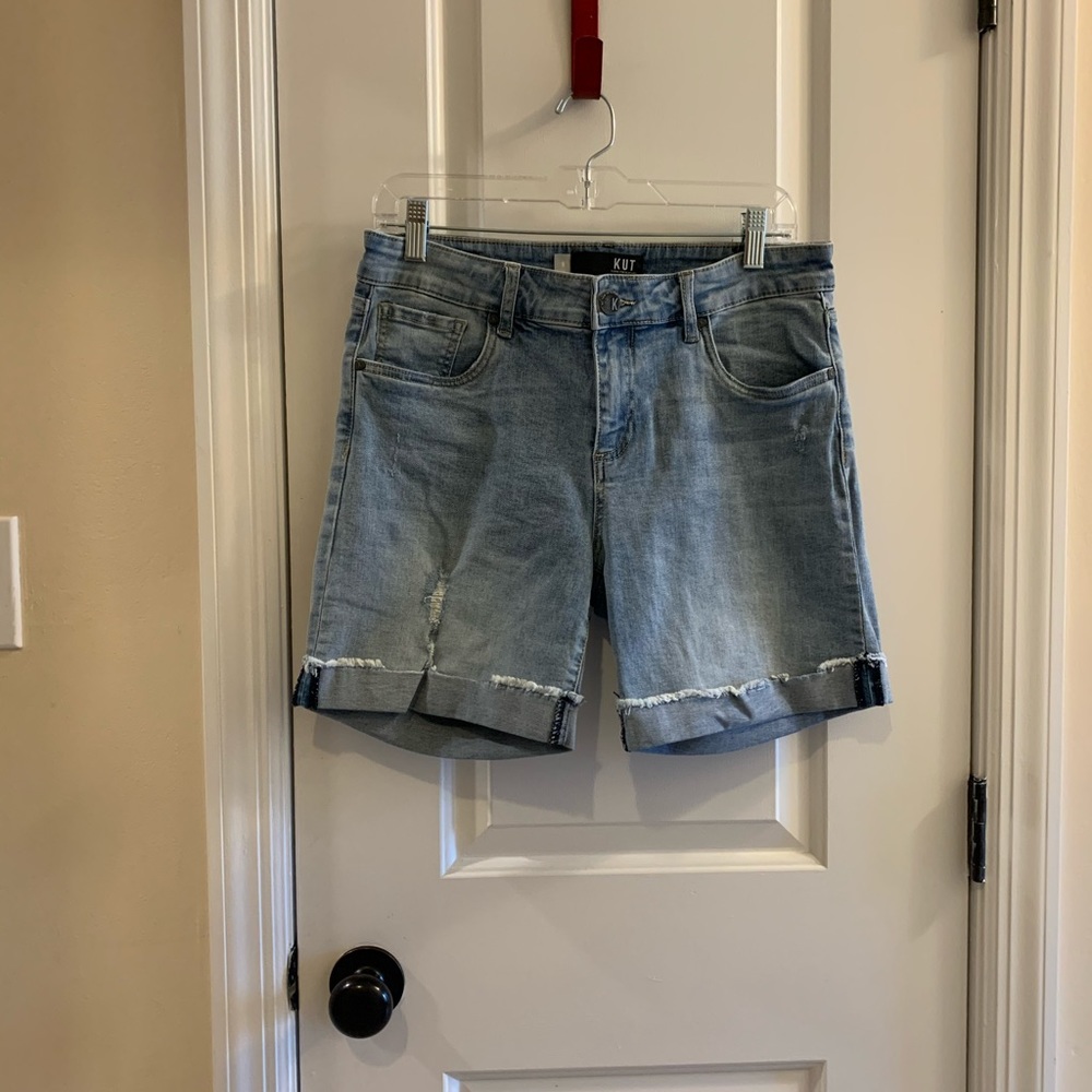 Kut from the Kloth distressed denim shorts